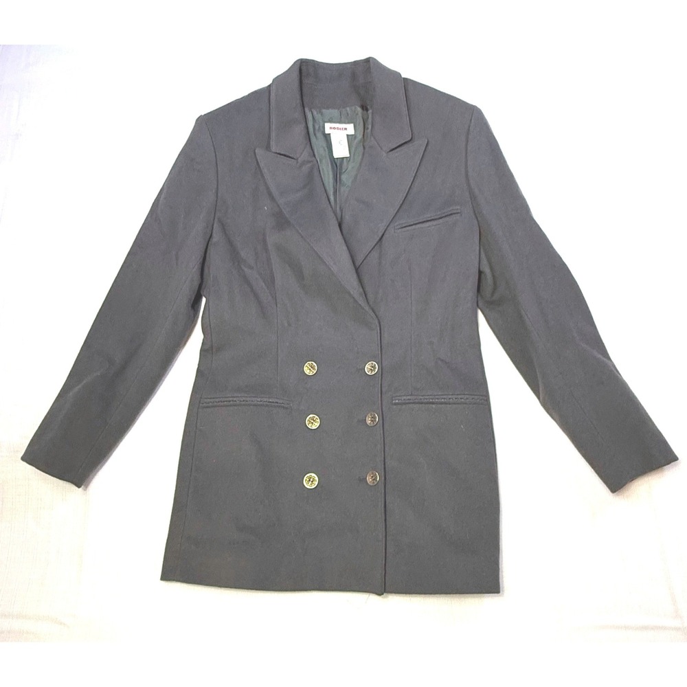 RODIER Double Breasted Wool Cashmere Blazer Jacket Dark Gray Women's 10‎ P